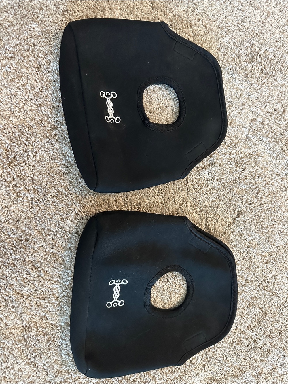 Black Neoprene stirrup  Covers
